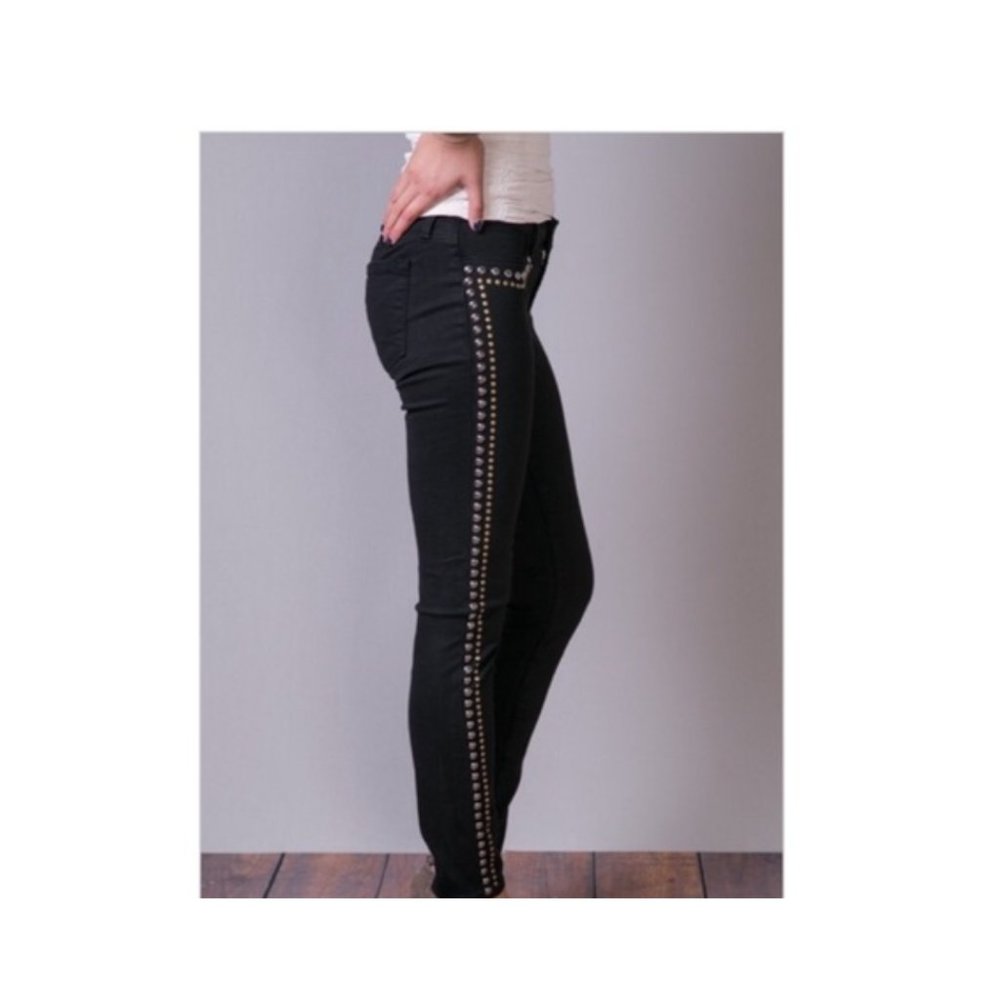 Henry & Belle Studded Black Skinny Ankle Jeans 27